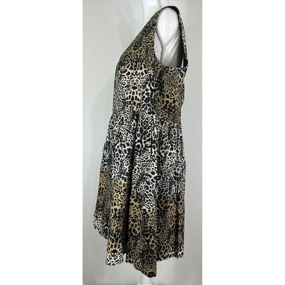 Jessica Simpson Plus Size Leopard  Animal Print Sleeveless Dress Size 1X - Picture 7 of 12